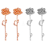 4Pcs 2 Colors Brass Cuff Earrings EJEW-HY0001-52-1