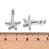 Brass Micro Pave Cubic Zirconia Pendants KK-N257-09P-3