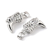 Brass Micro Pave Clear Cubic Zirconia Pendants KK-A290-02P-2