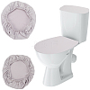 2Pcs 2 Colors Polyester Toilet Lid Dust Cover AJEW-CN0003-20B-1