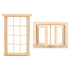 Olycraft 2Pcs 2 Styles Mini-Display Wood Windows DJEW-OC0001-12-1