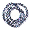 Electroplate Glass Beads Strands EGLA-Q128-06A-FR02-2