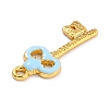 Golden Alloy Enamel Pendants KK-P197-06F-G-2