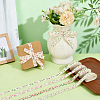 4Bags 4 Colors Printed Artificial Silk Ribbons OCOR-MA0001-82A-4