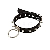 Punk Rock Style Alloy Spiked Rivet Imitation Leather Chocker Necklaces NJEW-WH20011-08D-P-1