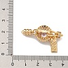 Brass Micro Pave Clear Cubic Zirconia Fold Over Clasps KK-U037-24G-02-3