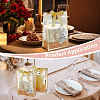 15Pcs Rectangle Frosted Transparent PP Plastic Storage Bags with 1 Roll Polyester Ribbon ABAG-UN0001-08-5