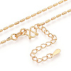 Brass Column Link Chain Necklaces NJEW-N054-15G-2