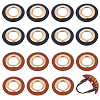 8 Bags 2 Colors Imitation PU Leather Eeyelet Patch PURS-CL0001-34G-1