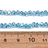 Electroplate Transparent Glass Beads Strands GL-CBA7A17-01A-08-3