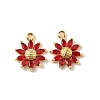 Brass Micro Pave Cubic Zirconia Pendants KK-D373-04B-G-1