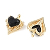 Brass Micro Pave Clear Cubic Zirconia Pendants KK-H257-08B-G02-2
