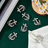 8Pcs Anchor Alloy Rhinestone Lapel Pins for Backpack Clothes JEWB-DC0006-46B-4
