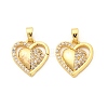 Brass Micro Pave Cubic Zirconia Pendants KK-G533-24G-1
