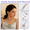 6Pcs 3 Styles 304 Stainless Steel Macrame Pouch Braided Gemstone Holder NJEW-DC00002-3