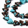 Assembled Natural Bronzite and Synthetic Turquoise Beads Strands G-S366-062-3