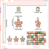 DIY Flower & Letter Alloy Enamel Cup Charms Pendant Decorations Making Kit DIY-SC0025-72-2