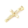 Easter Brass Micro Pave Clear Cubic Zirconia Pendants KK-E799-05F-G-2