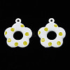 Spray Painted Alloy Pendants PALLOY-S142-002B-NR-2