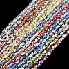 AB Color Plated Transparent Glass Beads Strands EGLA-P051-06A-A-2