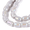Electroplate Opaque Glass Beads Strands EGLA-Q132-03A-C01-3