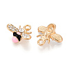 Alloy Rhinestone and Enamel Pendants PALLOY-T092-41G-02-2
