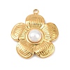 304 Stainless Steel & ABS Plastic Imitation Pearl Pendants STAS-Z185-04G-01-1