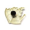 Black Cat & Flower Enamel Pins JEWB-Z048-09G-01-2