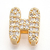 Brass Micro Pave Cubic Zirconia Charms KK-N254-217G-H-1