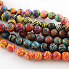 Dyed Synthetical Gemstone Round Bead Strands G-Q939-01A-M-1