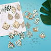 DIY 40 Pairs Natural Wooden Earring Making Kits DIY-TA0003-34P-3