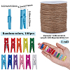 100Pcs Natural Wooden Craft Pegs Clips AJEW-SP0003-48A-2
