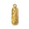 304 Stainless Steel with Crystal Rhinestone Pendants RB-OY001-03G-02-1