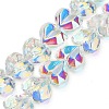 Electroplate Transparent Glass Beads Strands EGLA-B012-AB01-1
