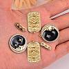 6Pcs 3 Styles Brass Pendants and Micro Pave Clear Cubic Zirconia Pendants KK-SZ0001-58-3