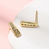 Teardrop Brass Micro Pave Clear Cubic Zirconia Stud Earrings LS-EJEW-H180-26G-2