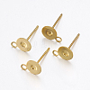 Brass Stud Earring Findings KK-K225-02C-G-2