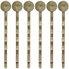 80Pcs Alloy Hair Bobby Pin Cabochon Settings FIND-SC0021-62-7