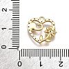 Brass Micro Pave Clear Cubic Zirconia Pendants LS-KK-G530-01C-G-3