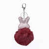 Pom Pom Ball Bunny Keychain KEYC-P046-A04-2