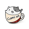 Coffee Cup Cat Enamel Pin JEWB-H009-01EB-01-1