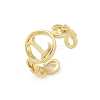 Brass Open Cuff Rings for Women RJEW-K289-01G-L-2