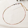Natural Morganite Faceted Round Beaded Necklaces GJ4349-5-1