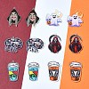 12Pcs 6 Styles Halloween Printed Acrylic Pendants OACR-FS0001-73-7