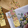 4Pcs 4 Styles Brass & Iron Enamel Bookmarks with Chain AJEW-SP0002-23B-5