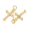 Easter Brass Micro Pave Clear Cubic Zirconia Pendants CU-E003-09G-A-2