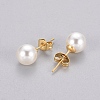 Plastic Imitation Pearl Stud Earrings STAS-D0001-03-3