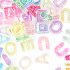 40Pcs 5 Colors UV Plating Transparent Acrylic European Beads OACR-TA0005-05-3