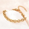 304 Stainless Steel Double Link Chain Bracelets for Women SA-H001-23G-5