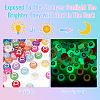 60Pcs 12 Colors Luminous Acrylic European Beads LACR-TA0001-06-5